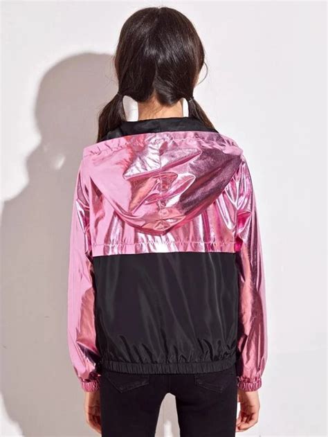 More Than Magic Girls' Windbreaker Jacket - Pink logo