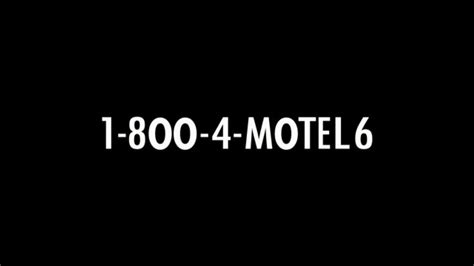 Motel 6 TV commercial - How to Remember the Reservation Number