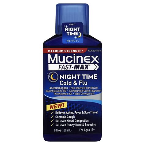 Mucinex Fast-Max Night Time Cold and Flu