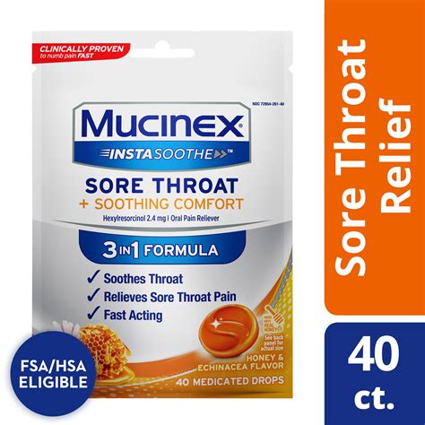 Mucinex InstaSoothe Sore Throat + Soothing Comfort