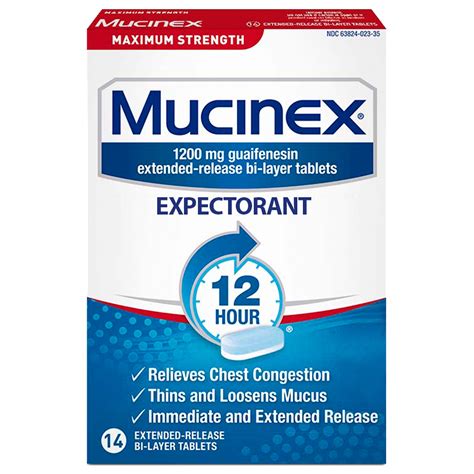 Mucinex Maximum Strength 12 Hour Extended Release Bi-Layer Tablets