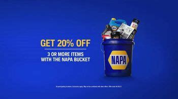 NAPA Love Your Car Month TV commercial - 20% Off: NAPA Bucket
