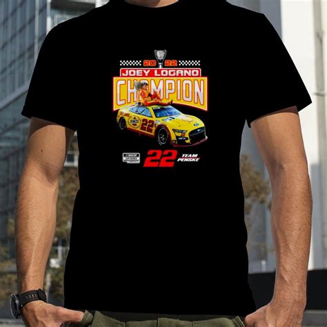 NASCAR Joey Logano Team Penske 2022 NASCAR Cup Series Champion T Shirt commercials