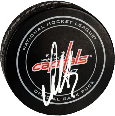 NHL Shop Autographed Washington Capitals Alex Ovechkin Authentic Puck logo