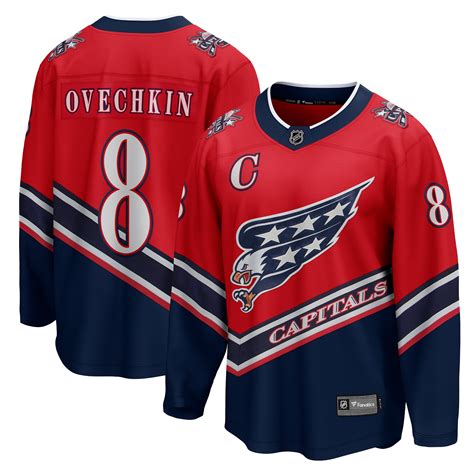 NHL Shop Men's Washington Capitals Alexander Ovechkin Red Breakaway Player Jersey logo