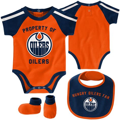 NHL Shop Newborn & Infant Edmonton Oilers Royal Primary Logo Bodysuit logo