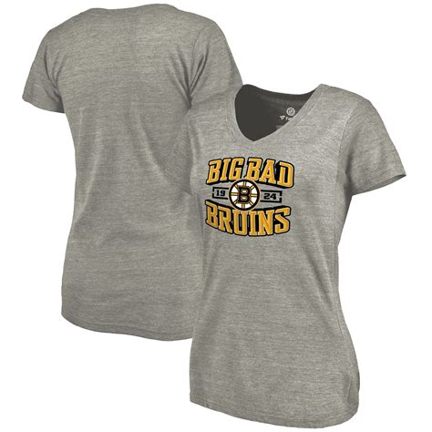 NHL Shop Women's Big Bad Bruins Tri-Blend V-Neck T-Shirt