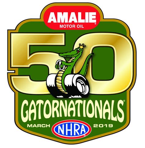 NHRA 2016 Amalie Motor Oil NHRA Gatornationals Tickets logo