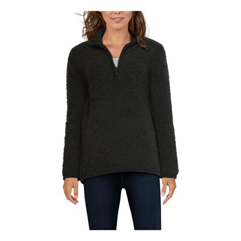 Natural Reflections Ladies' Sherpa Fleece Snap Mock Neck Pullover