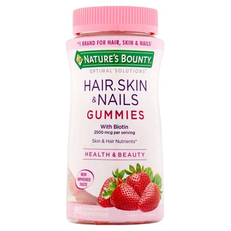 Nature's Bounty Hair, Skin & Nails Strawberry Flavored Gummies logo