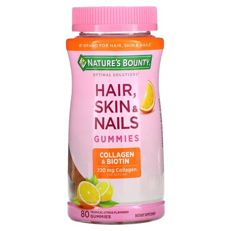Nature's Bounty Hair, Skin & Nails Tropical Citrus Flavored Gummies