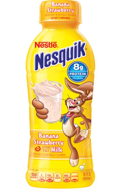 Nesquik Banana Strawberry Lowfat Milk logo