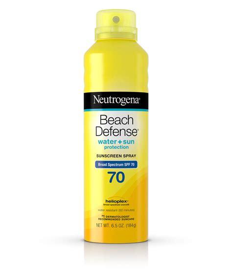 Neutrogena (Skin Care) Beach Defense Water + Sun Protection Sunscreen Spray Broad Spectrum SPF 70 commercials