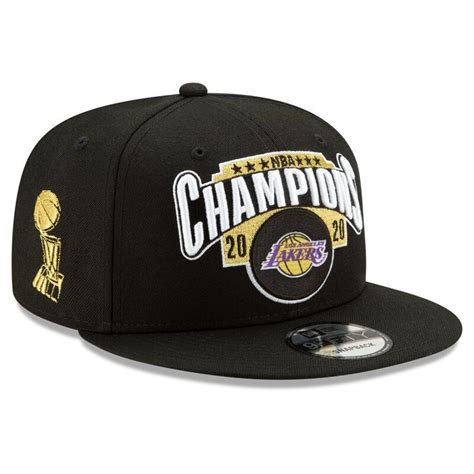 New Era Los Angeles Lakers 2020 NBA Finals Champions Locker Room 9FIFTY Snapback logo