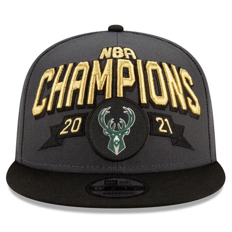 New Era Milwaukee Bucks Gray Finals Champions Locker Room 9FIFTY Snapback