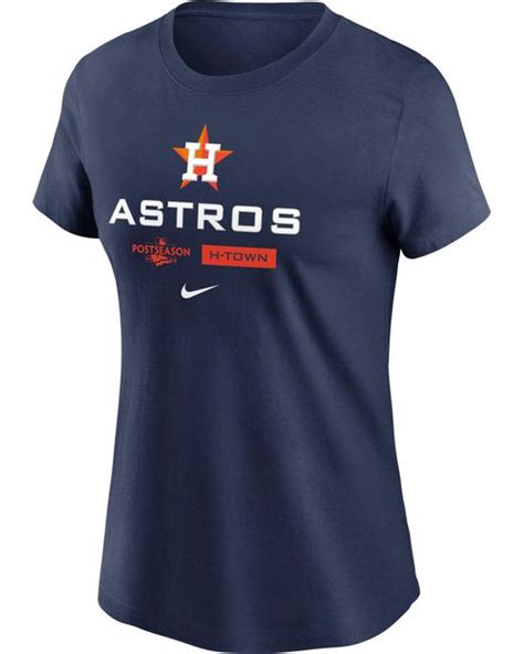 Nike Houston Astros Navy 2021 Postseason Authentic Collection Dugout T-Shirt logo