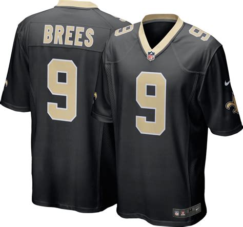 Nike Mens New Orleans Saints Drew Brees Black Game Jersey commercials