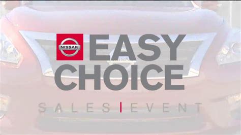 Nissan Easy Choice Sales Event TV commercial