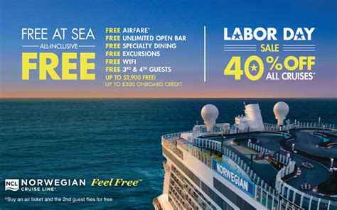 Norwegian Cruise Line Labor Day Sale TV Spot, 'Break Free 2.0: 40' Song by Queen created for Norwegian Cruise Line