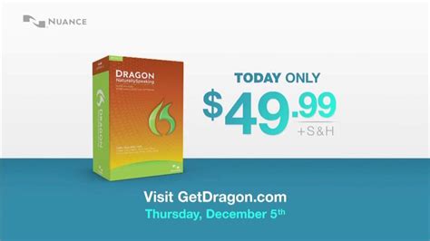 Nuance Dragon TV Spot, 'Half Off Today Only'