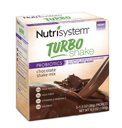 Nutrisystem Turbo Shake Chocolate Shake Mix logo