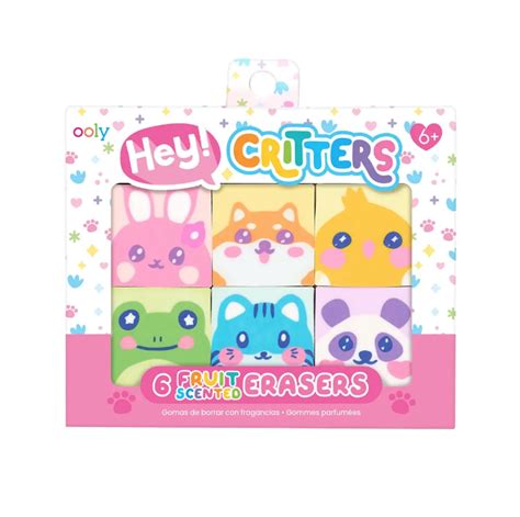OOLY Hey Critters! Scented Eraser Set of Six