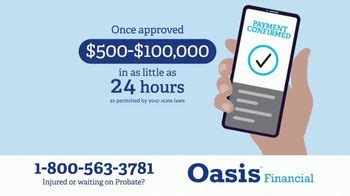 Oasis Financial TV commercial - Months to Settle