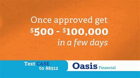Oasis Financial TV commercial - My Accident: Express Cash