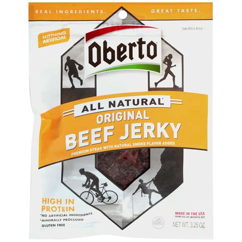 Oberto All Natural Peppered Beef Jerky logo