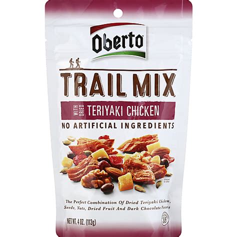 Oberto Trail Mix With Dried Teriyaki Chicken