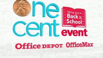 Office Depot One Cent Event TV commercial - Taking Care of Back to School