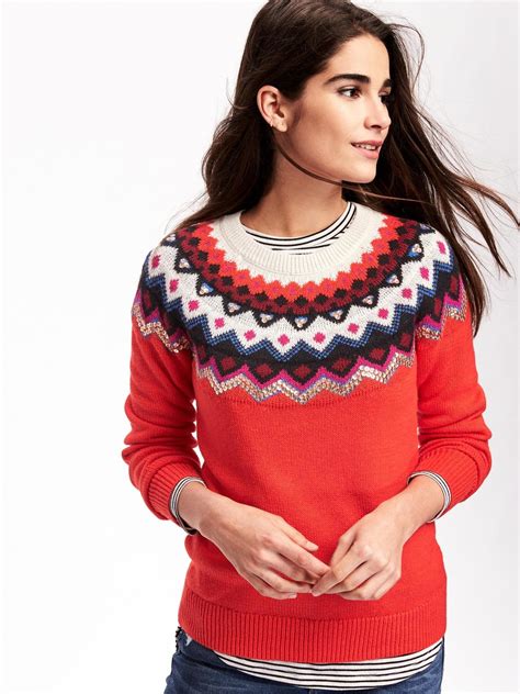 Old Navy Fair Isle Sweater for Women commercials