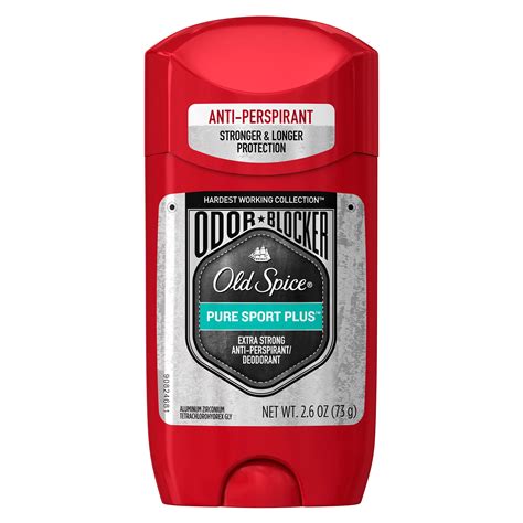Old Spice Pure Sport Plus Hardest Working Collection Odor Blocker Invisible Solid logo