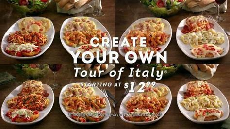 Olive Garden Create Your Own Tour of Italy commercials