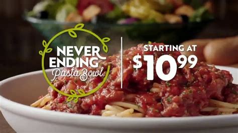 Olive Garden Never Ending Pasta Bowl TV commercial - Hurry In: It’s All Never Ending