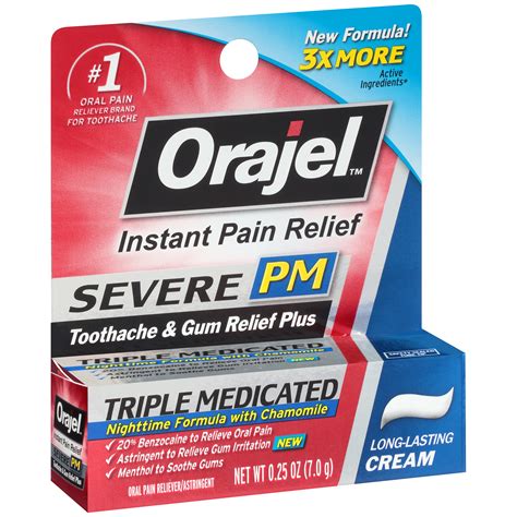 Orajel Severe Toothache & Gum Relief Plus