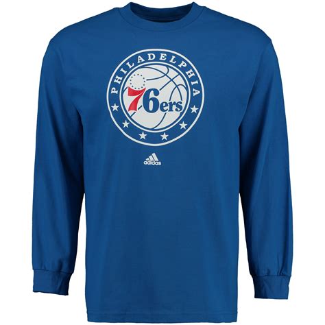 Outerstuff Philadelphia 76ers Royal Primary Logo Long Sleeve T-Shirt logo