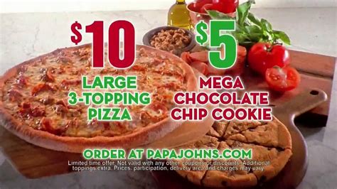 Papa John's Mega Chocolate Chip Cookie TV Spot created for Papa Johns