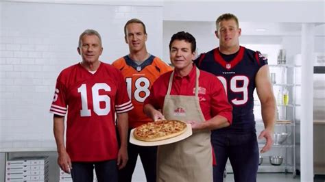 Papa Johns TV commercial - Super Bowl 50 Feat. Peyton Manning, J.J. Watt