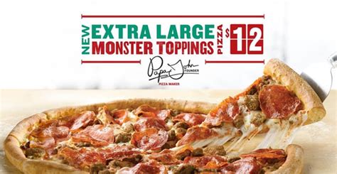 Papa Johns Monster Toppings Pizza