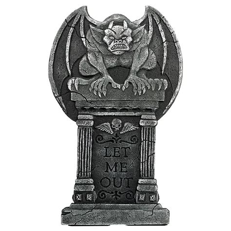 Party City 17in x 18in Foam Gargoyle Let Me Out Tombstone