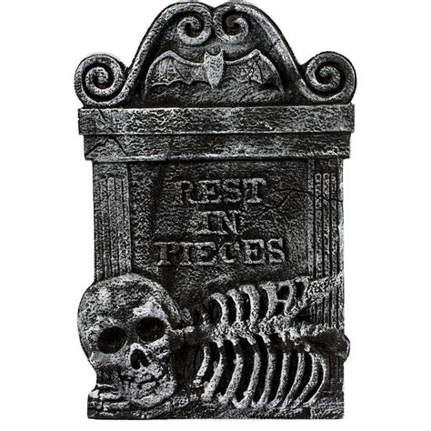 Party City 22 in. Foam Rest in Pieces Skeleton Tombstone