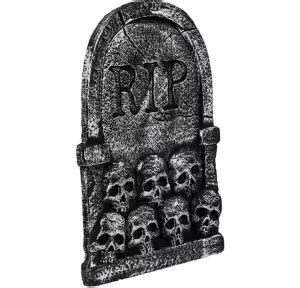 Party City 22 in. Foam Skulls Tombstone Decoration