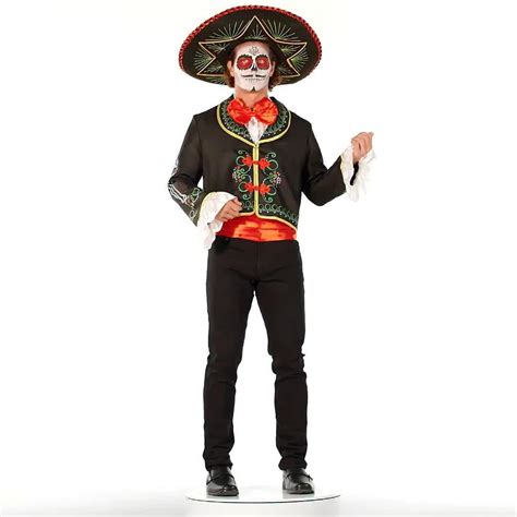 Party City Adult Day of the Dead Sombrero Senor Costume