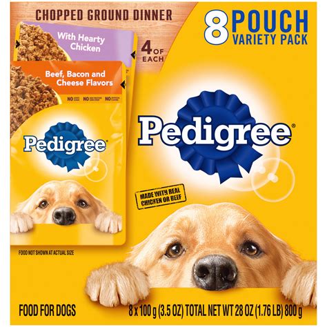 Pedigree Chopped Ground Dinner Pouch Variety Pack