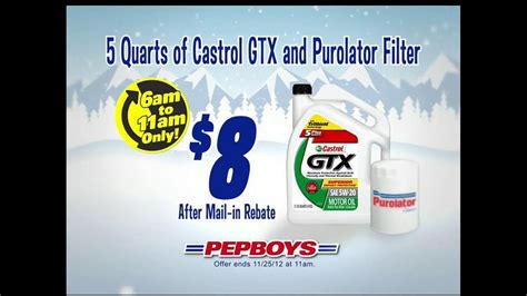 PepBoys Black Friday Deals TV commercial - Motor Oil