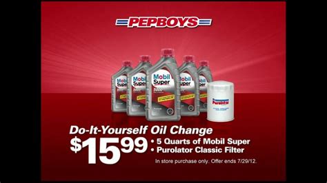PepBoys Do It Yourself Oil Change