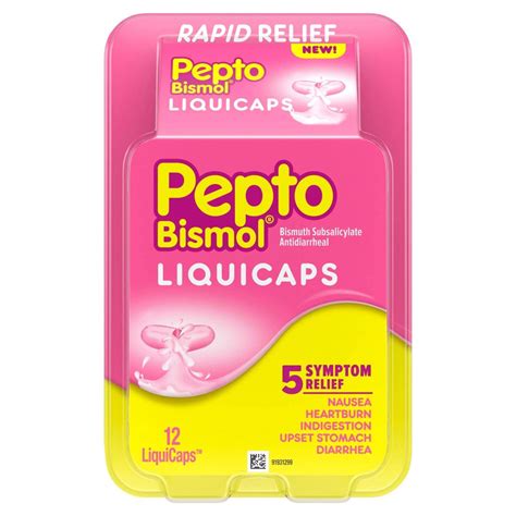 Pepto-Bismol Liquicaps Rapid Relief logo