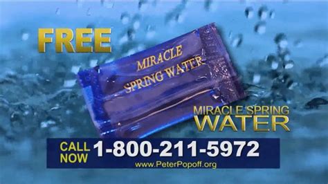 Peter Popoff Ministries TV commercial - Miracle Spring Water