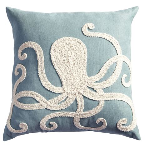 Pier 1 Imports Embroidered Octopus Pillow logo